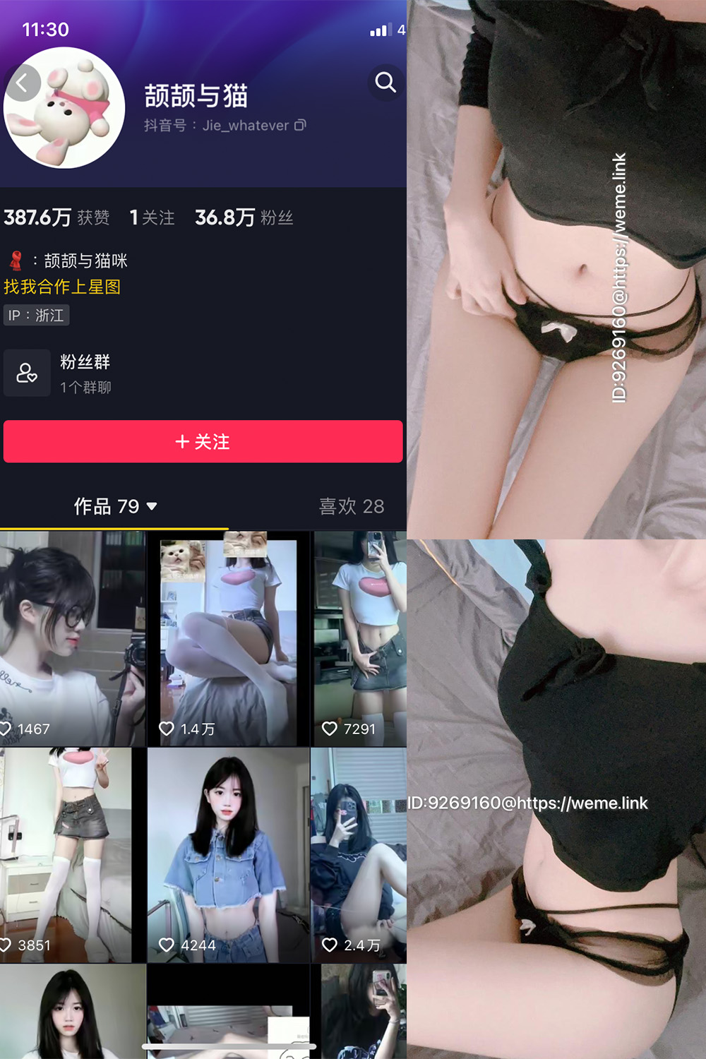 抖音 颉颉与猫 微密圈  NO.004期 【9P14V】微密屋微秘屋-全网最全抖音铁粉空间写真